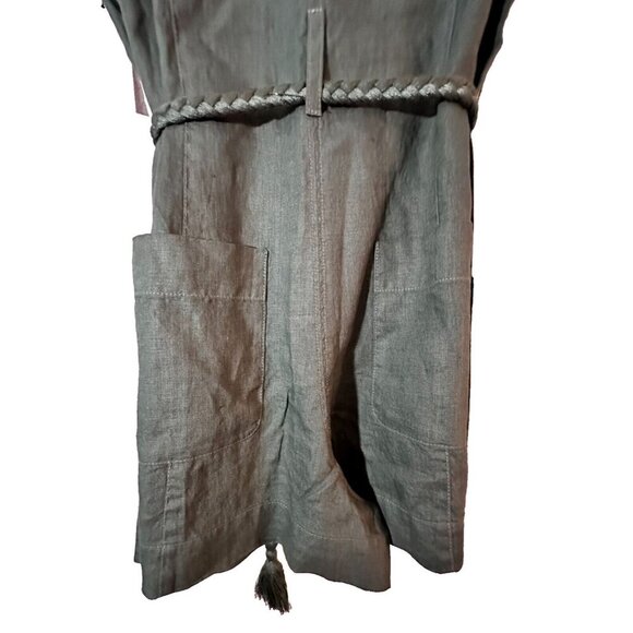 Joie Priya Waist Linen Romper in Jungle Green Size M Resort Wear Casual NWT - Picture 7 of 12